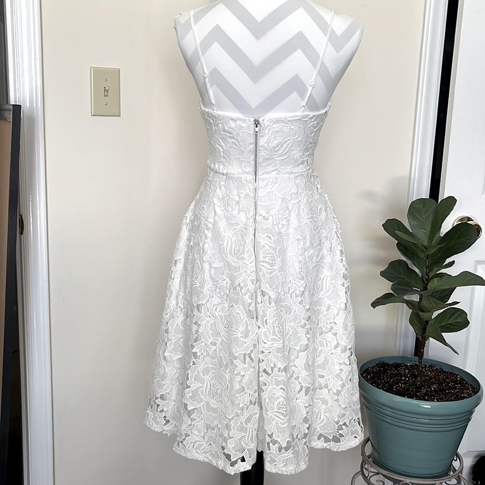 Lulus Nora Lee White Sleeveless Lace Midi Dress With Pockets Size XS - Picture 7 of 11